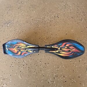 Blue and Black RipStik with Flame Design